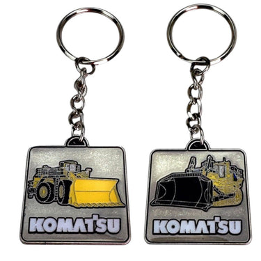 Llavero De Dos Caras Cargador De Ruedas & Tractor De Orugas Komatsu - KATZER